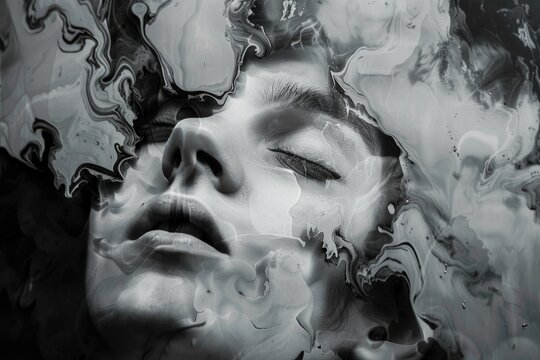 Ethereal beauty captured in water droplets.