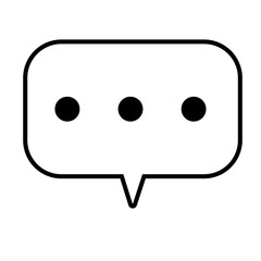 チャットの吹き出しアイコンのイラスト