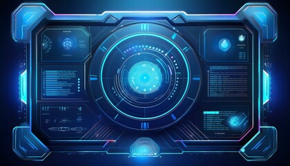Futuristic Tech Control Panel Interface 