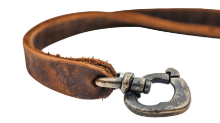 High-Quality Leather Dog Leash with Durable Metal Clasp for Stylish and Practical Pet Walking Experience.
