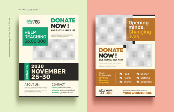 Volunteer community flyer template set 