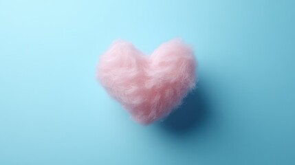 Pink Cotton Candy Heart Shaped Sweet Treat