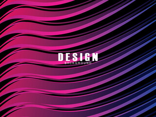 Rainbow color lines on black background, vector wave lines, artistic illustration for presentation, app wallpaper, banner, website, promotion, advertising, technology, etc.