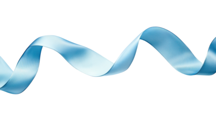 A Delicate Light Blue Silk Ribbon Loosely Tied, Perfect for Adding a Touch of Elegance to Gift Wrapping, Crafts, or Wedding Decorations.