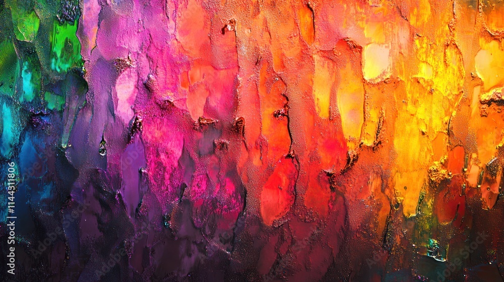Poster a vibrant abstract artwork showcasing a spectrum of colors blending seamlessly.