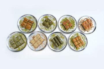 Turkish Baklava Selection: Pistachio and Walnut Varieties