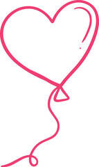 heart valentine doodle outline