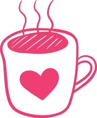 heart valentine doodle outline