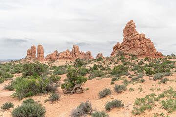 Hoodoo Rock Formation in Arches National Park, Utah, USA