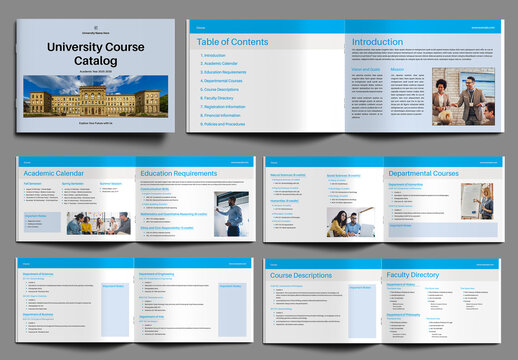 University Courses Catalog Template