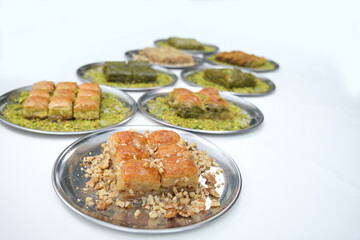 Turkish Baklava Selection: Pistachio and Walnut Varieties
