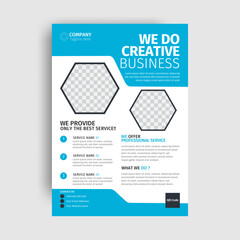 Modern A4 business professional flyer design perfect for creative professional business. Clean, simple, colorful and editable vector flyer design.