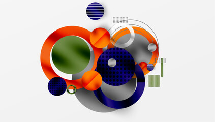 Fototapeta premium Abstract background - layered geometric shapes with smooth gradients and transparency