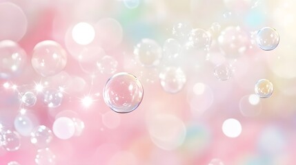 Soft pastel bubbles on light background