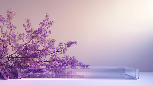 Transparent Rectangular Podium for Modern Product Display