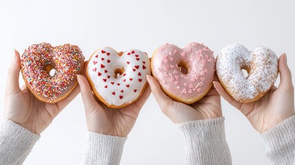 Heart-Shaped Donuts, Valentine's Day Treats