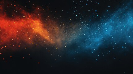 Fototapeta premium Abstract Cosmic Dust Clouds Of Red And Blue