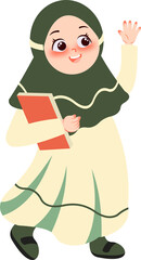 Illustration of a child in a pose