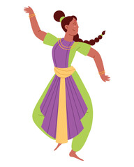 indian woman bharatanatyam folk dance