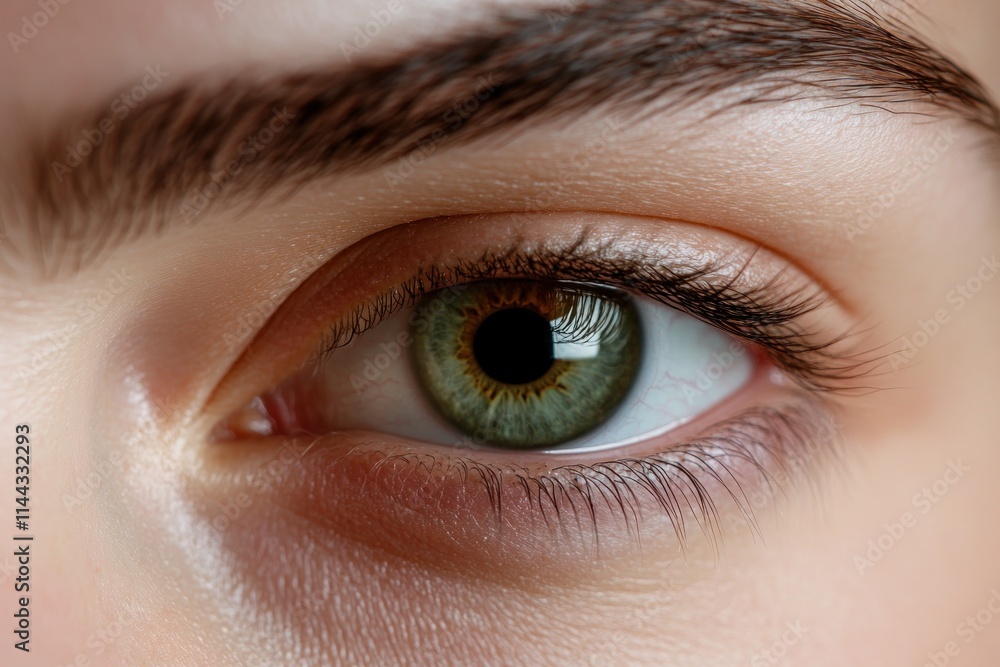 Poster the image does not show a drone view of an expansive wind farm it shows a close up of an eye with gr