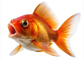 Shocked Goldfish Silhouette: Stunning Black and White Fish Photography