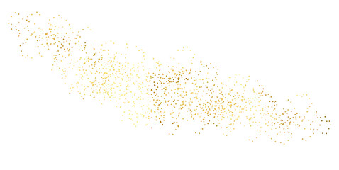 Shiny glittering dust. Golden sand, chaotically scattered. PNG gold border frame you can apply at wedding Invitation, Thank you Card, posters, modern card design template.