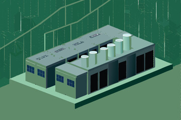 Design a sleek, futuristic vector illustration of a powerful energy storage unit; showcasing advanced technology and clean energy concepts.