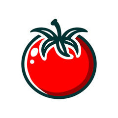 
simple design red tomato logo