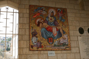 An icon in a Christian church in Bethlehem, built, according to tradition, over the birthplace of...