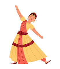 indian woman dancing bharatanatyam