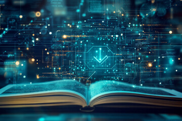 Education internet online digital technology concept. E-learning education, online internet course lessons. consulting, e-learning concept background. Banner 