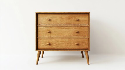 Classic Wooden Dresser with Natural Finish