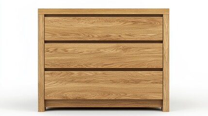Naklejka premium Contemporary Wood Dresser with Four Drawers