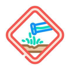 chemical safety label color icon vector. chemical safety label sign. isolated symbol illustration