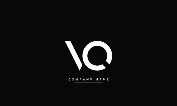 VQ, QV, V, Q Abstract Letters Logo Monogram