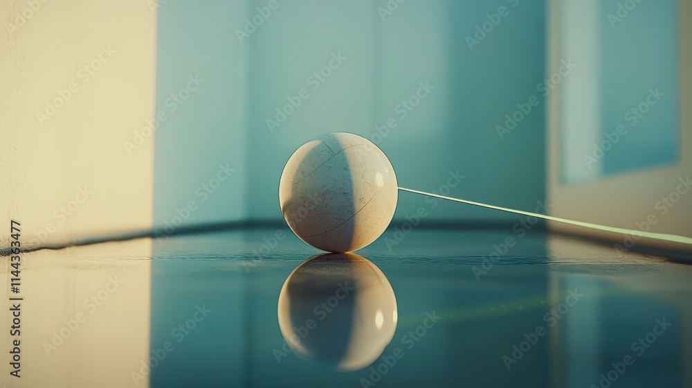 Poster minimalist political forecast scene with gentle lines indoor setting visual art calm environment abs