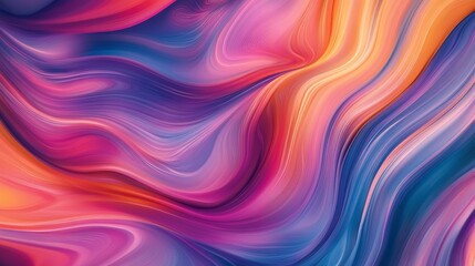 Obraz premium Vibrant abstract swirl of colorful waves and fluid patterns