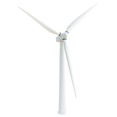 A modern wind turbine with three elongated blades positioned for harnessing wind energy effectively.