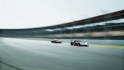 Blur motion of racing cars