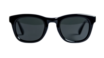 Stylish Pair of Classic Black Sunglasses for Fashion Accessories, Beach Outings, and Outdoor Activities with a Glossy Finish.