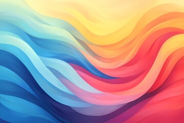 Obraz premium Enchanted Waters: Vibrant Watercolor Wave Fantasy