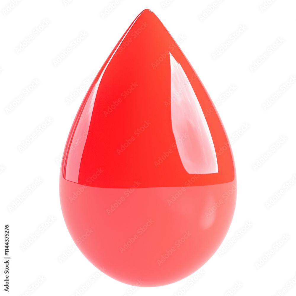 Aufkleber health info and records for sharing concept. red teardrop-shaped object with a glossy finish.