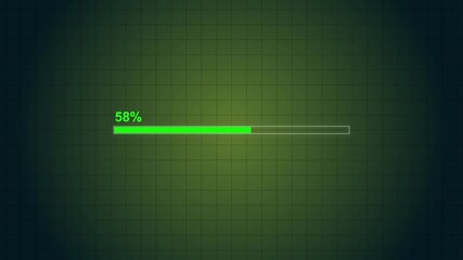 progress bar animation with grid background. abstract downloading bar concept.