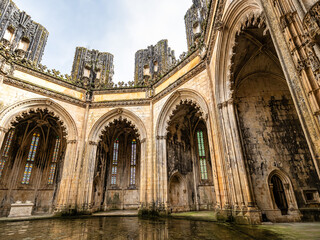 The Capelas Imperfeitas, Unfinished Chapels of Monastery of Batalha at Batalha, Portugal.