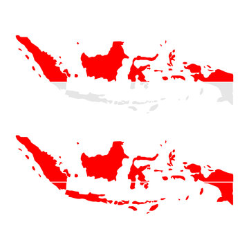 Indonesia map icon vectors illustration symbol design