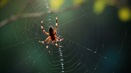 A spider that has spun a web.