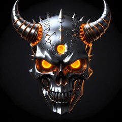 Futuristic Gothic Skull Design