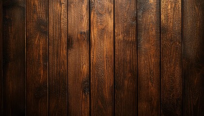 Naklejka premium Dark Brown Wooden Planks Background Texture