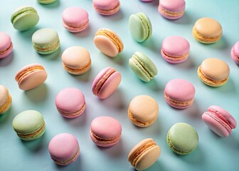 Obraz premium Minimalist Sweet Treat Background: Pastel Candy, Dessert Photography, Simple Food Styling