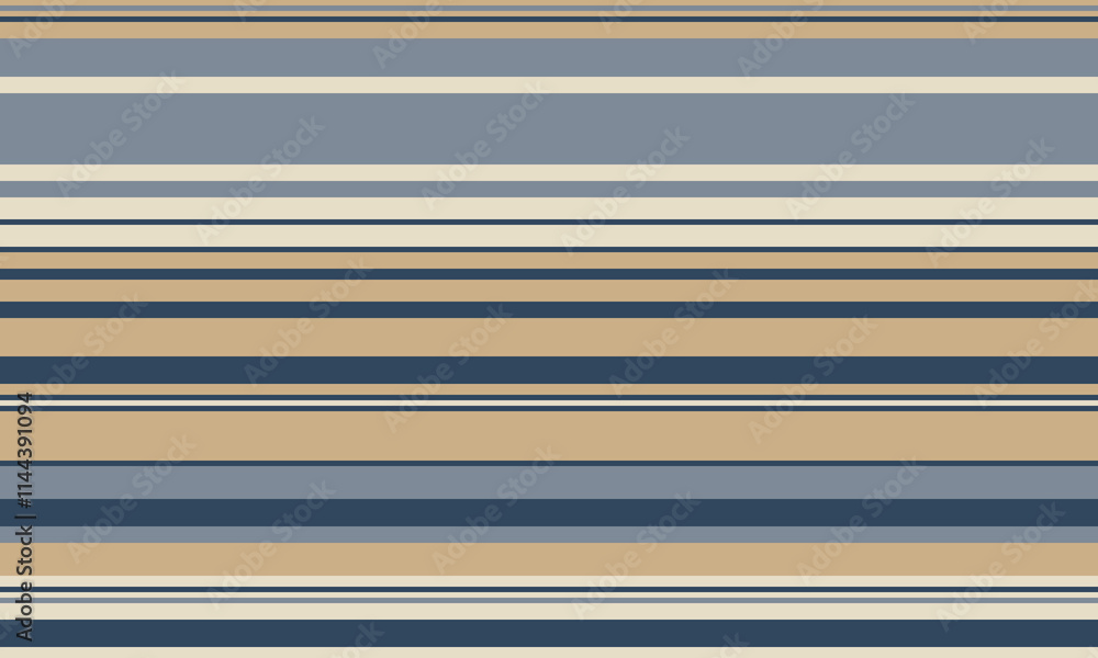Aufkleber geometric stripes seamless vector pattern with horizontal lines in varied colours, creating an abstr